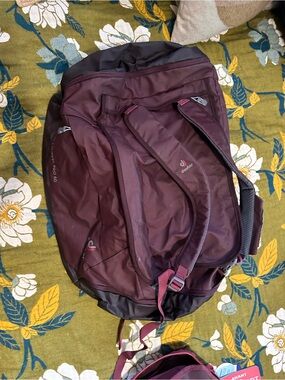 Burgundy Travel Backpack - Men's Carry Bag